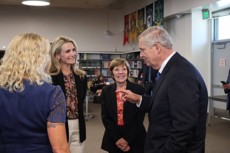 First Partner Siebel Newsom and U.S. Agriculture Secretary Vilsack with California Department of Food and Agriculture (CDFA) Secretary Karen Ross