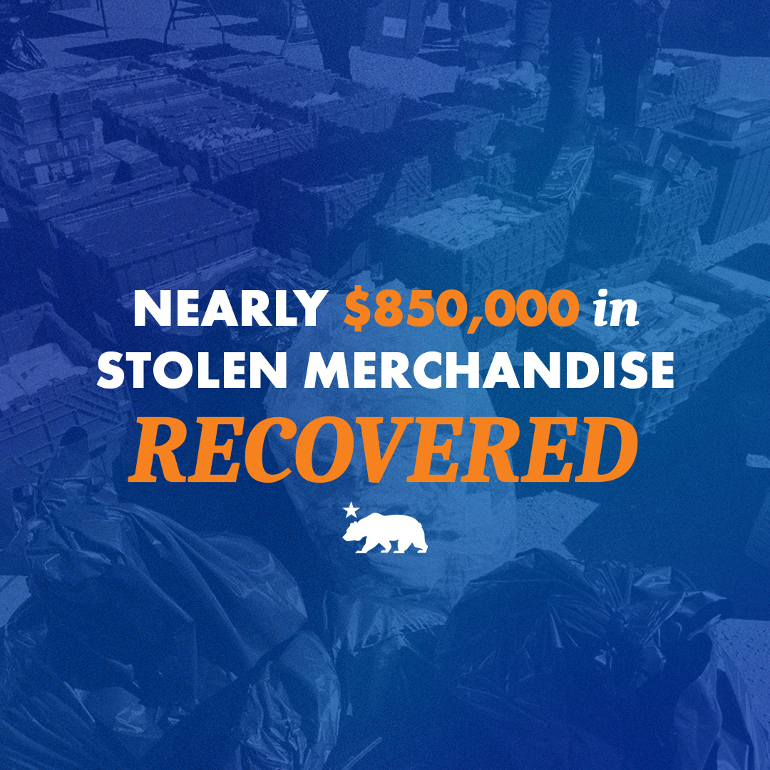 Nearly 0,000 in stolen merchandise recovered