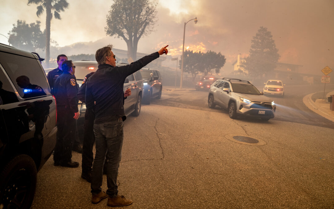 Governor Newsom proclaims state of emergency, meets with first responders in Pacific Palisades amid dangerous fire weather